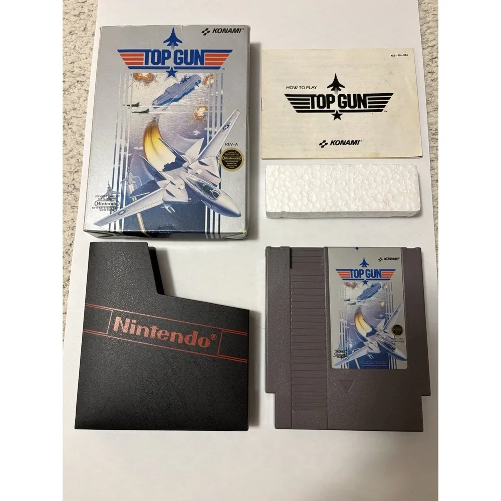 Nintendo NES Top Gun Konami Simulation Action Manual Boxed Cartridge NTSC 1987